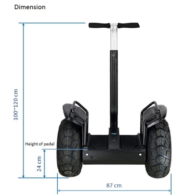 Smart 19 Inch All Terrain Hoverboard Car , Handle Drift 2 Wheel Electric Standing Scooter