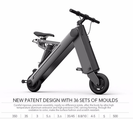 Portable 8 Inch Electric Folding Bike Two Wheel Bicycle Alumium Alloy Frame For Office Worker
